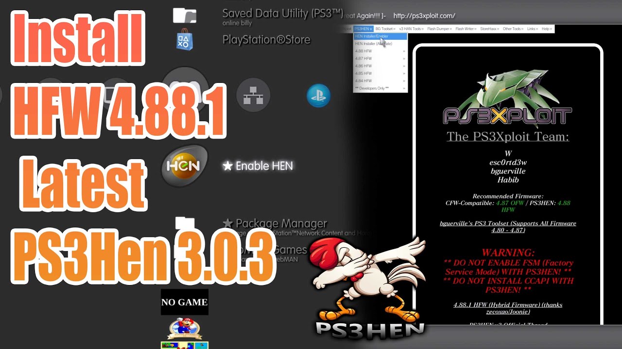 How To Install the Latest PS3Hen/HFW 4.89.1 {On Any PS3} 