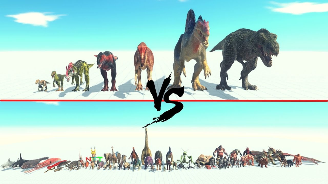 Carnivore Dinosaurs Vs All Units ARBS | Animal Revolt Battle Simulator