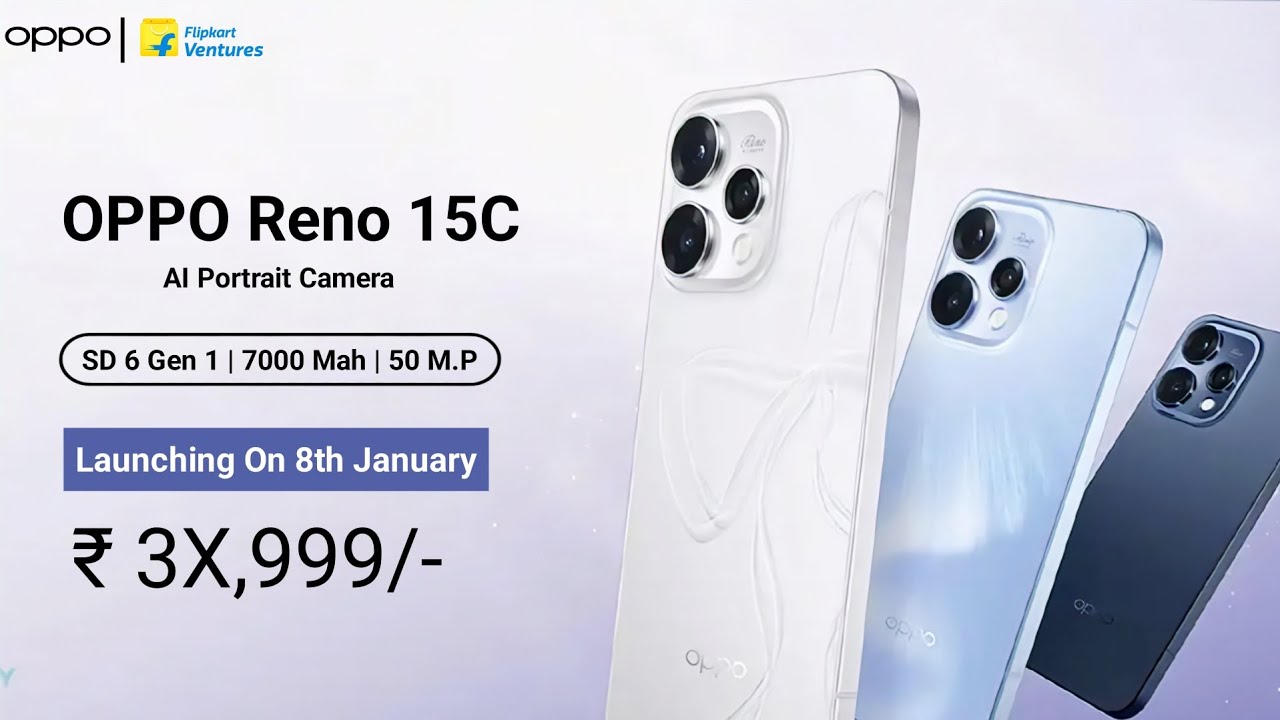 OPPO Reno 15C 5G Launch Date In India, Price In India, Display, Battery, Camera, Processor, Feature.