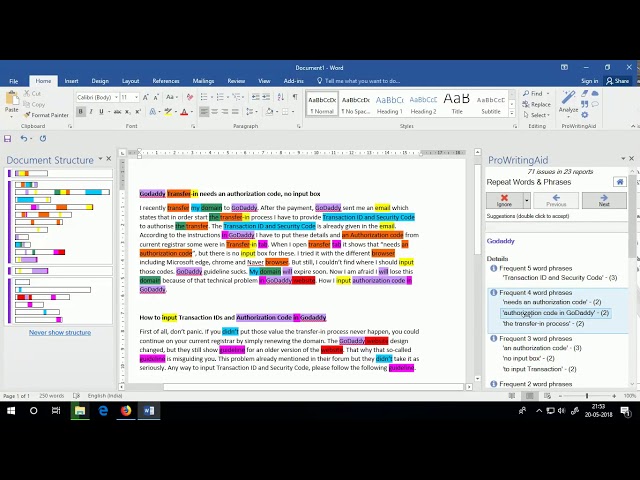 "ProWritingAid" MS Office Add-in DEMO VIDEO