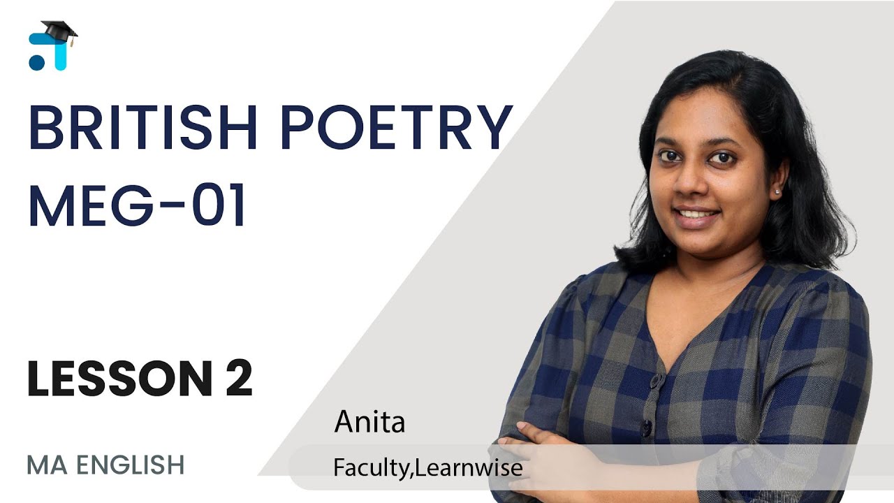 Lesson 2 (BLOCK I) | British Poetry | MEG-01 | MEG | Kerala's No.1 IGNOU Coaching Platform 
