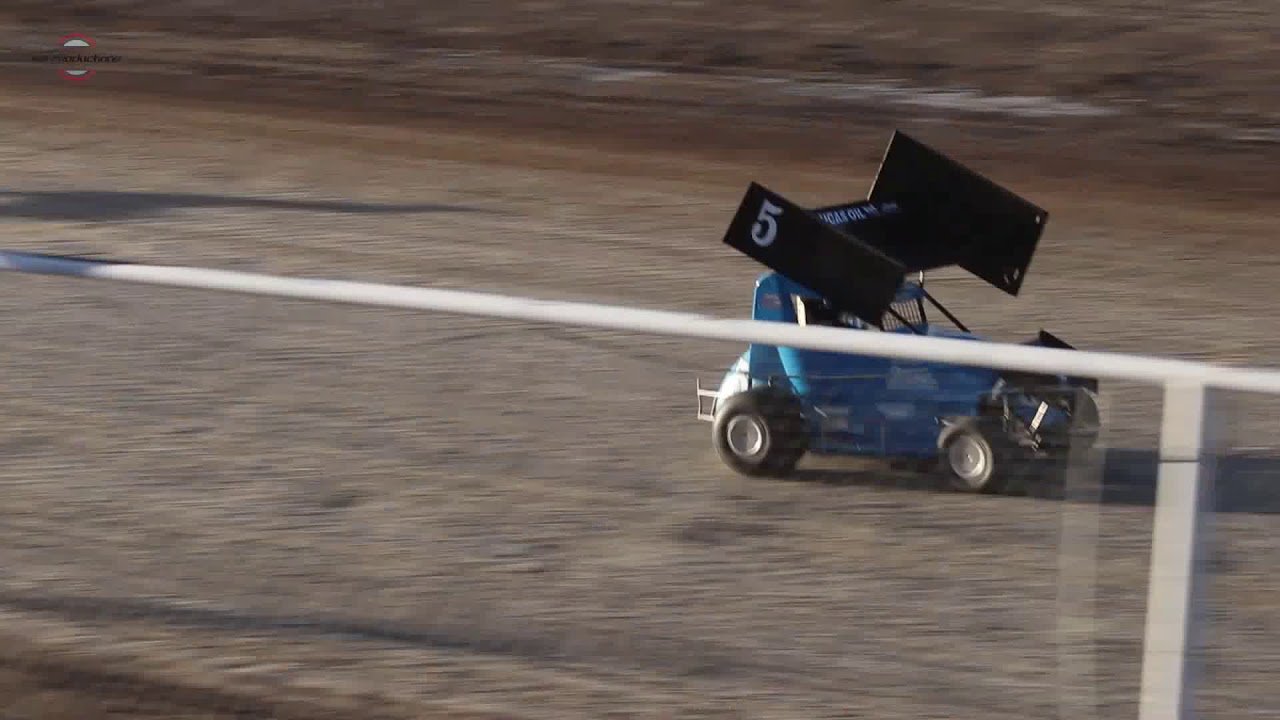 Fairgrounds Speedway NOW600 Micro Sprint Heat Races 9/28/19 - YouTube