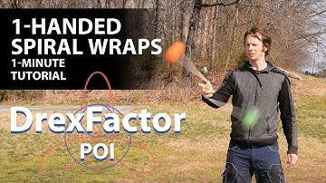 How to do 1-handed Spiral Wraps for Poi: 1-minute tutorial