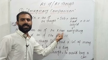 use of as if/ as though || English grammar lesson || Examples || by sir Abdullah