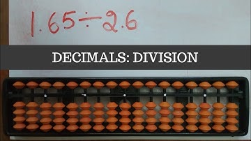 Decimals: Division, using Abacus | very easily explained | #abacus