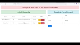 Vue JS 3, Django 4 and REST API - CRUD App
