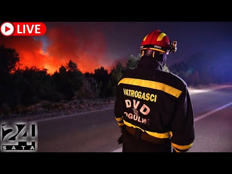 [UŽIVO] Požar kod Šibenika: Više od 300 vatrogasaca cijelu noć borilo se s vatrenom stihijom