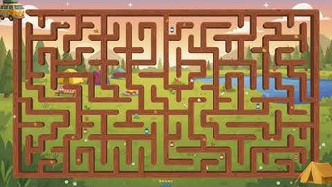Maze Game Challenge | Solving the Camping Theme Maze Puzzle Animated Solution Labyrinth