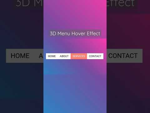 Awesome 3D Menu