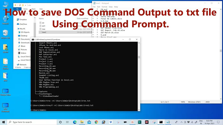 Save DOS Command Output into a Text File !!!