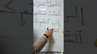 القراءة للصف الاول الابتدائي موضوع حرف ( كـ ) الاولية والوسطية معلمة الصف الاول نهله تيمور