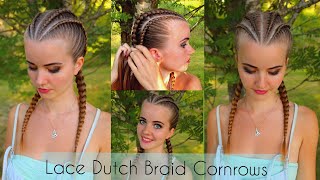 Lace Dutch Braid Cornrows | Easy Hairstyles