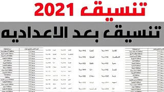 واخيييرا تنسيق الثانوية العامة بعد الإعدادية في كل محافظات مصر 2021-2022