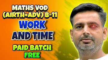 Part -2 | Time and work | by rakesh yadav sir VOD batche