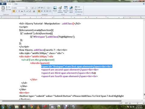 ADDCLASS METHOD JQUERY DEMO