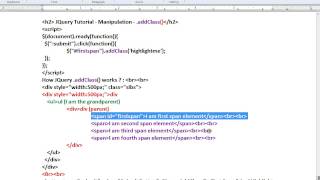 ADDCLASS METHOD JQUERY DEMO