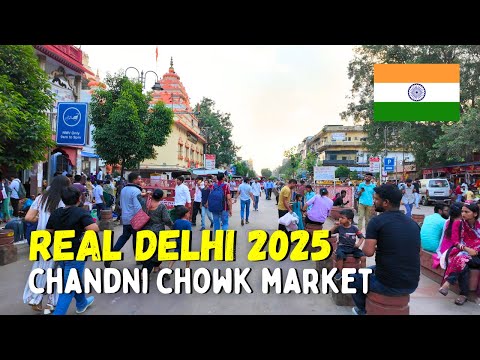 Walking in India 2025 🇮🇳 - Chandni Chowk Market & Streets (4K UHD)