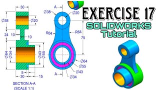 SOLIDWORKS Tutorial | SOLIDWORKS Practice Exercise 17 | Practice Exercise For Beginners