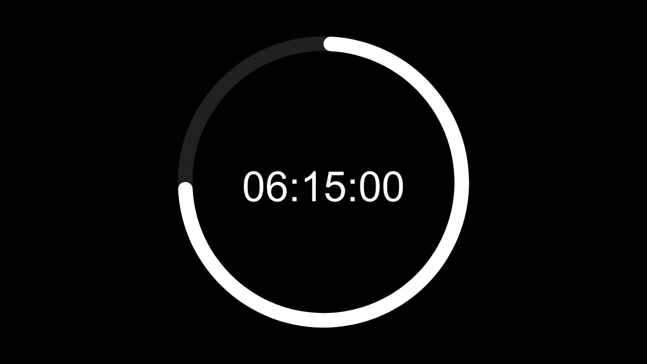 6 Hour 15 Min Study Timer | Minimalist Focus Countdown - YouTube