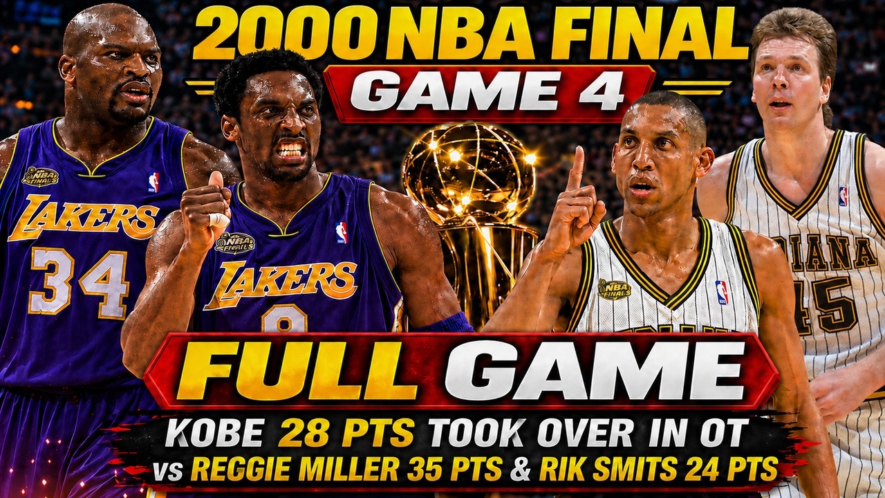 2000 NBA Finals Game 4 FULL GAME🔥| KOBE 28 PTS took over Overtime