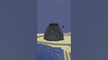 I built a volcano in minecraft. #shorts #short #minecraft #shortvideo #minecraftshorts #volcano