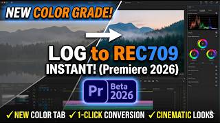 Premiere Pro Beta 2026 NEW Color Workflow | Convert LOG to Rec709 Easily