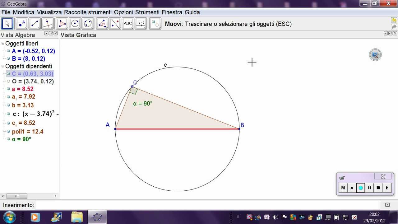 Costruire Un Triangolo Rettangolo Sull ipotenusa avi YouTube