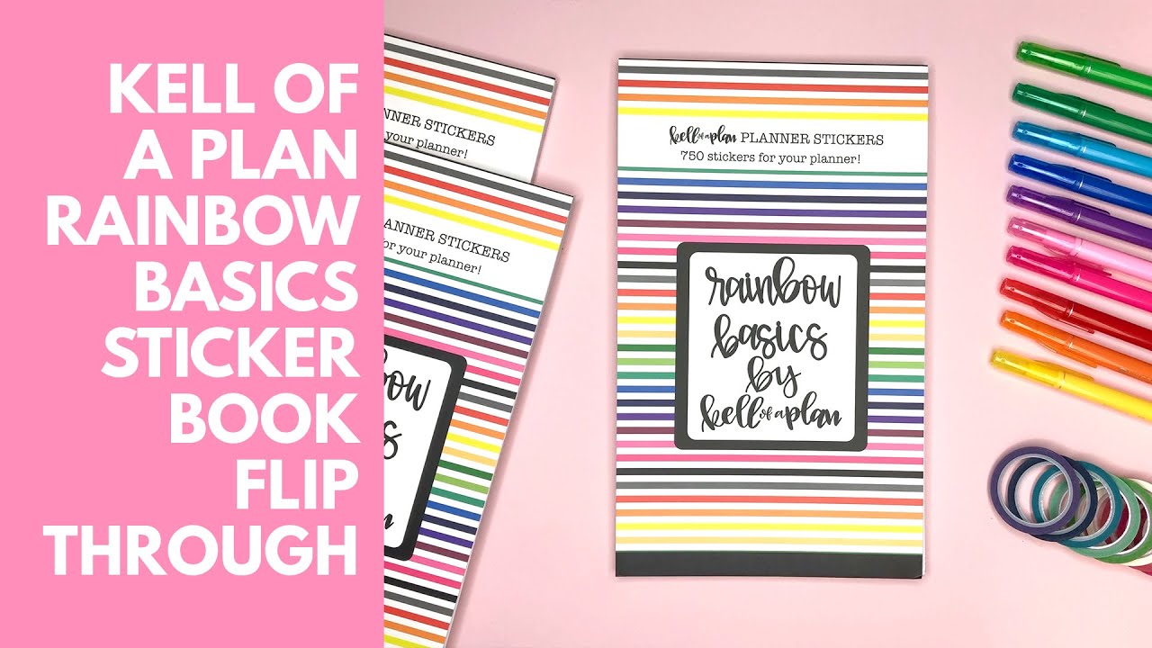KellofaPlan Rainbow Basics Sticker Book Flip Through - YouTube