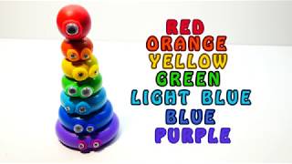 Learn colors with Rainbow Pyramid for Kids Children Toddlers and Babies