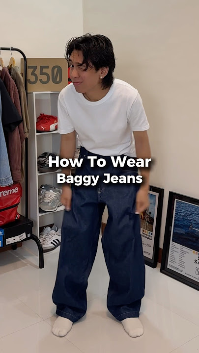 How to wear baggy jeans for short kings #jeans #baggyjeans #streetwear