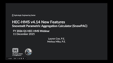 HEC-HMS FY26 Q1 Webinar: SnowPAC