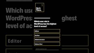 Which user role in #WordPress has the highest level of access? #shorts