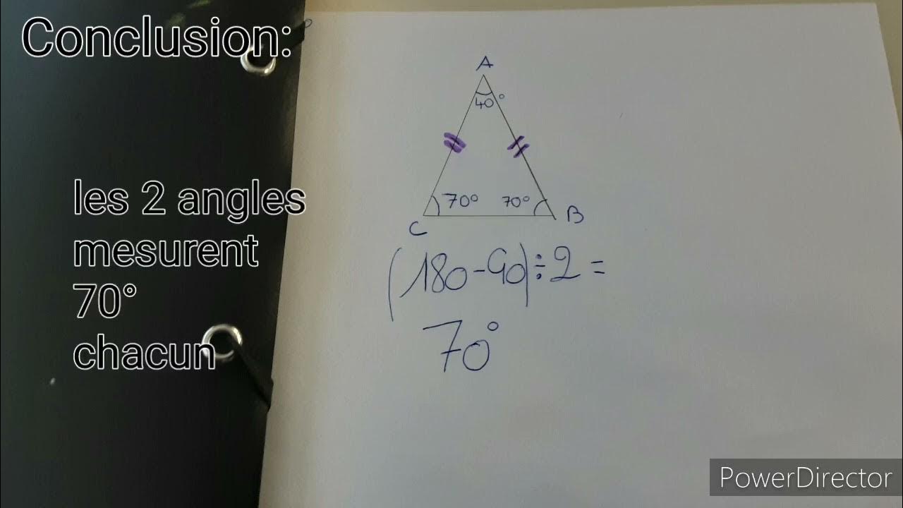 calculer un angle dans un triangle isocèle YouTube