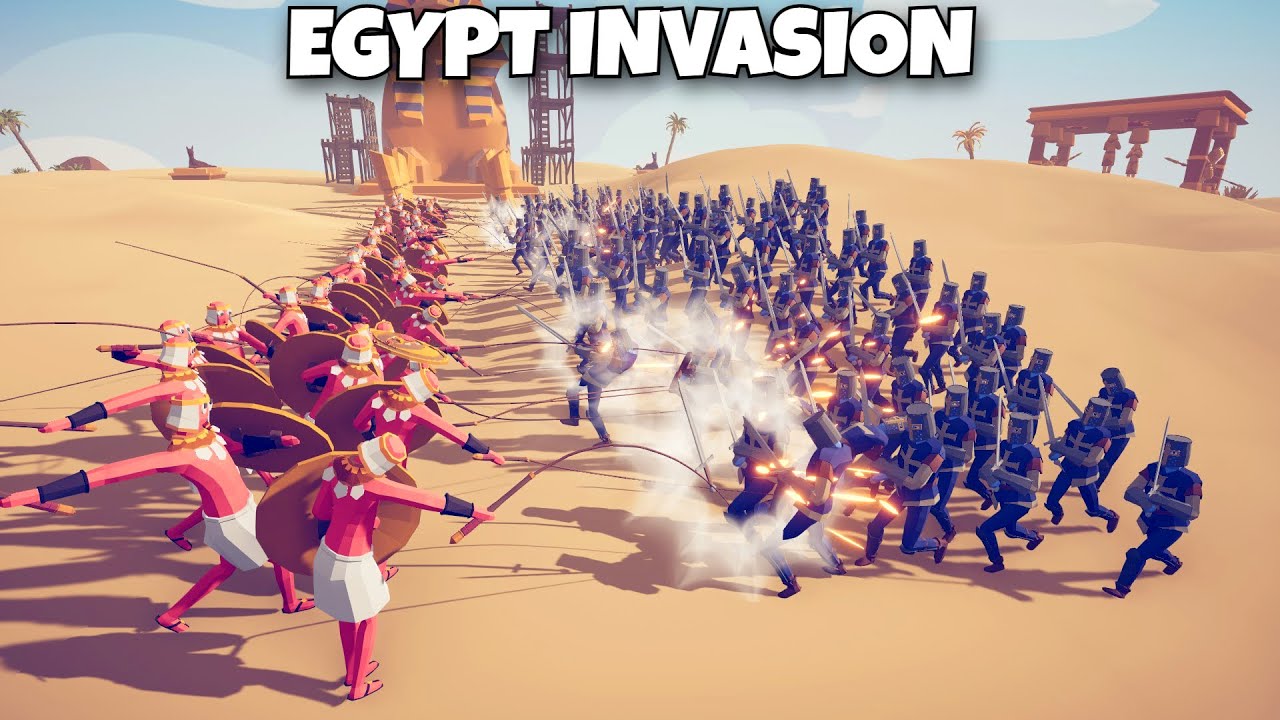 50 EGYPT GUARD vs 50 UNITS - EGYPT INVASION - Totally Accurate Battle Simulator TABS