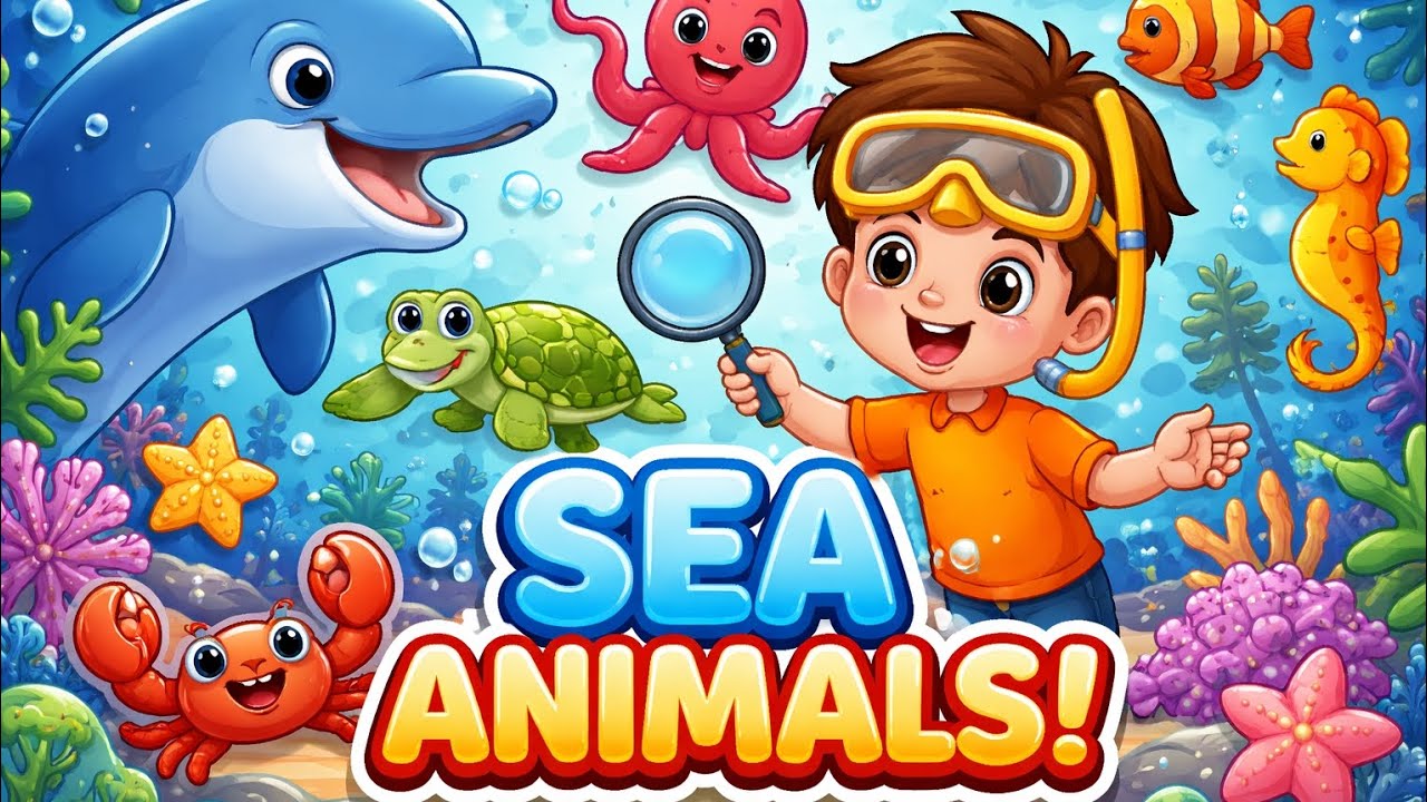 Fun Sea Animals for Kids | Learn Ocean Animals - YouTube