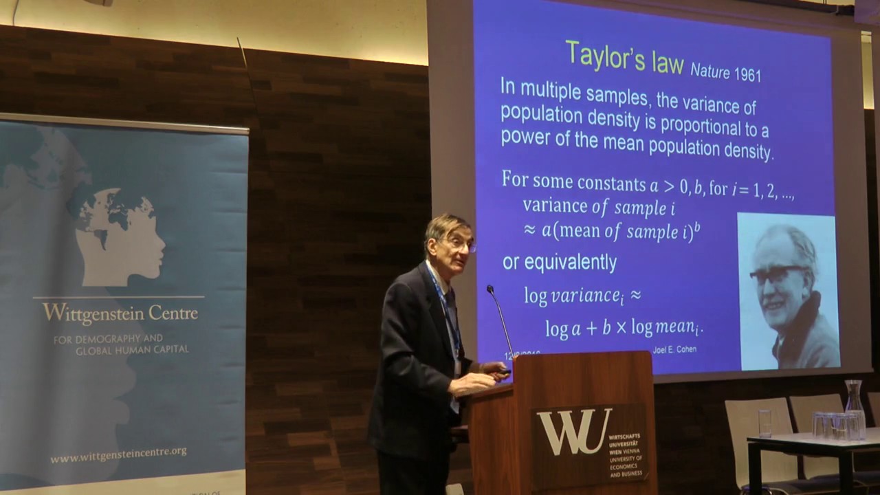 WIC2016: Joel Cohen - The use of Taylor‘s law to evaluate alternative multi...