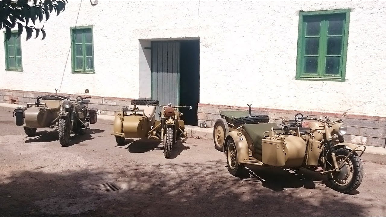 Moto 3X WH BMW R75 sidecar wehrmacht Saharan Africa WWII in the Civil War  and World War II - YouTube