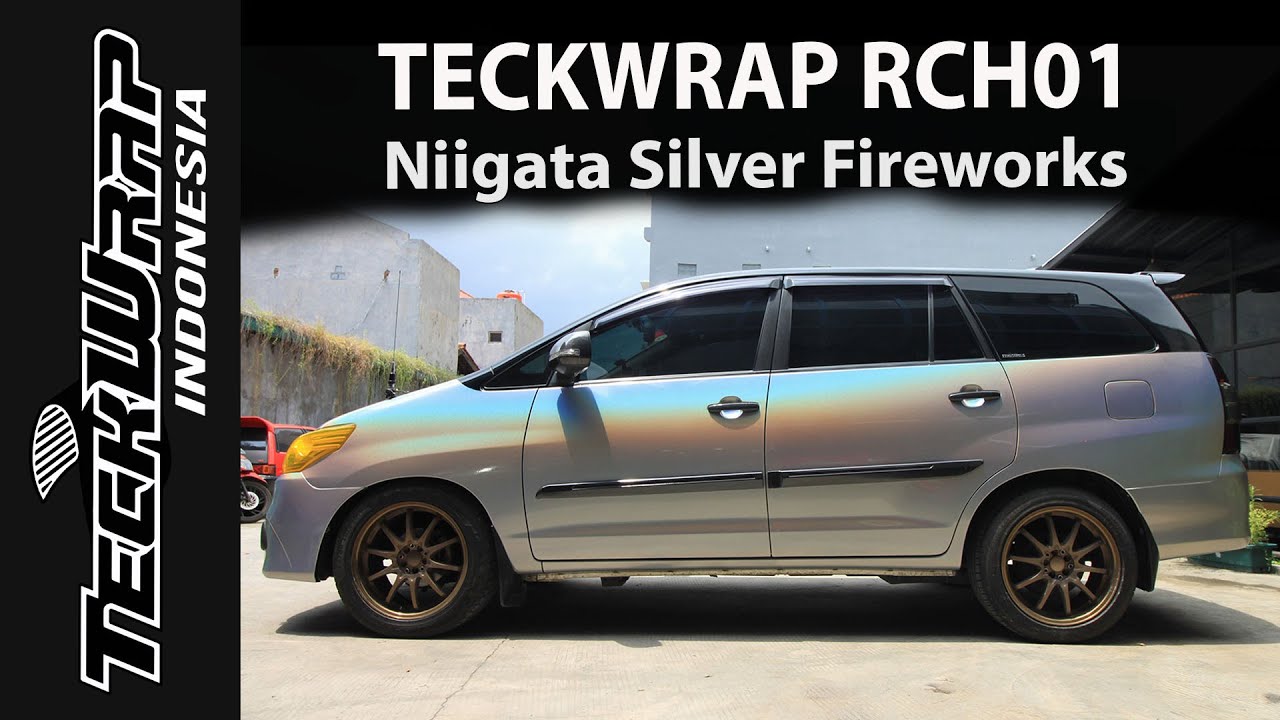 How To Wrap A Car Installation Grand Innova Wrapping RCH01 Niigata Silver Fireworks X Carbon 3D YouTube