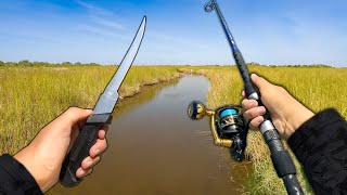 Eating Whatever I Catch.. (Catch and Cook) 100 Year Old Fishing Lure!