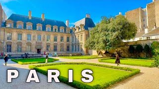 Paris France 4K Walk - Paris Spring 2024 - Le Marais