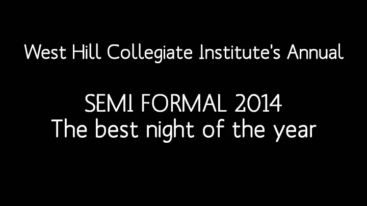 West Hill Collegiate Institute Semi-Formal