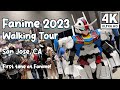 Fanime 2023 walking tour  san jose ca  dealers hall at anime convention