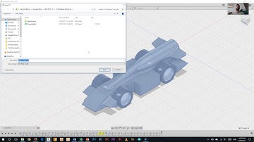 Export finished F1 in Schools car to STL for testing - Fusion 360