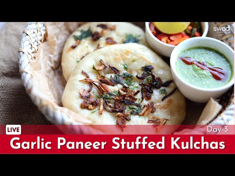 Garlic Paneer Kulcha Recipe | Quick & Easy Stuffed Kulcha | Kulcha Workshop - Day-3