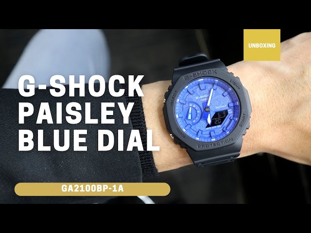 UNBOXING G-SHOCK GA2100BP-1A PAISLEY BLUE WATCH - YouTube