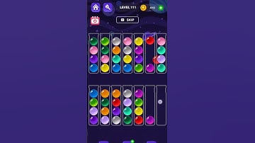 Ball Sort Master Game Level - 111 Without Boosters | Puzzle Games #entertainment #puzzle #games