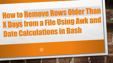 How to Remove Rows Older Than X Days from a File Using Awk and Date Calculations in Bash