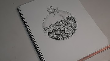 How To Draw Mandala Art Of A Round Bottom Flask | Zentangle Doodle Art | Mandala Art Easy