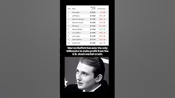 Warren Buffet became the only billionaire to make profit from the U.S stock market crash