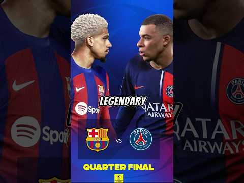 Barcelona vs PSG in Champions League🔴🔵 #shorts #barcelona #youtubeshorts